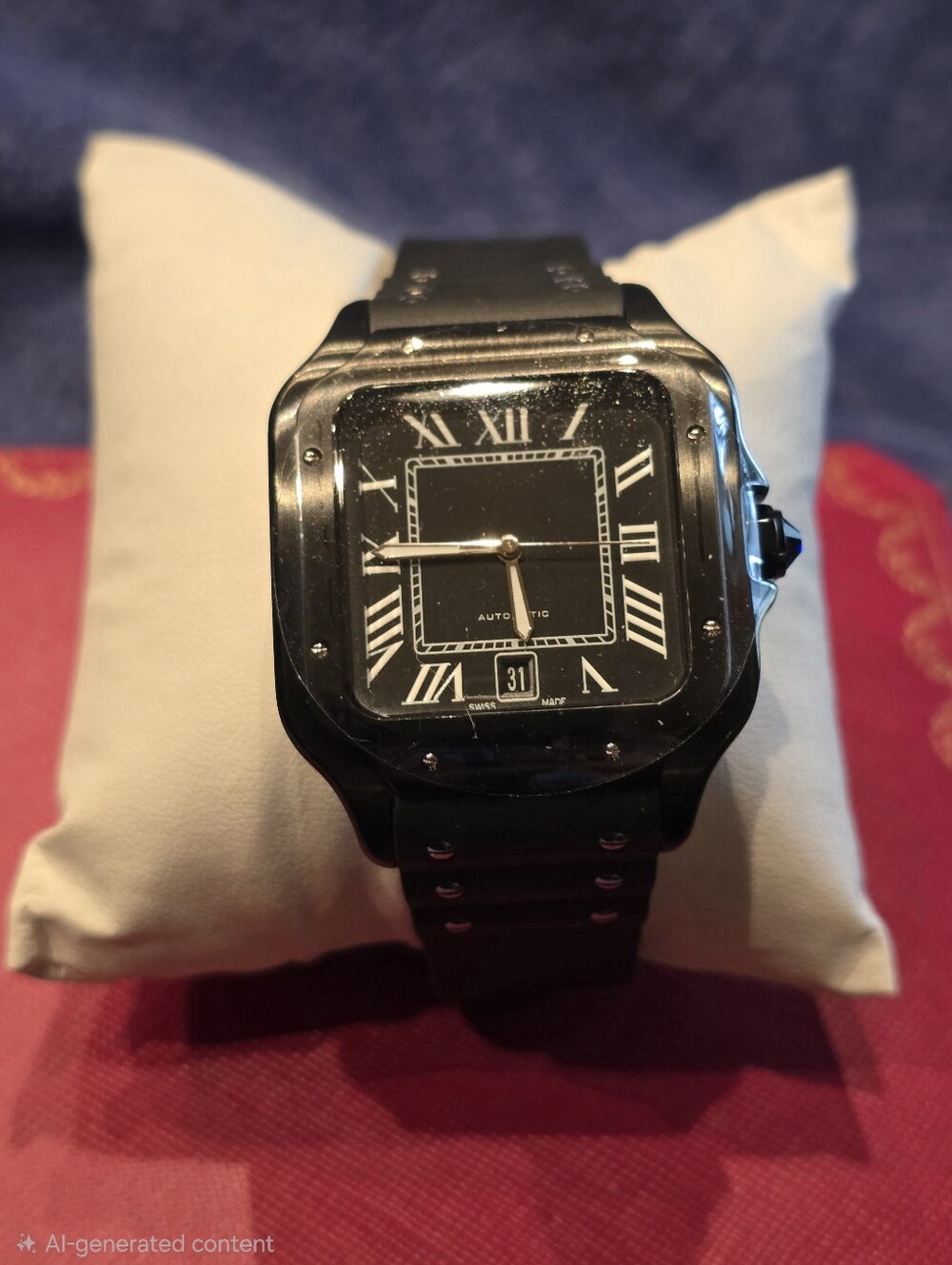 Mens Black Industrial Style Watch